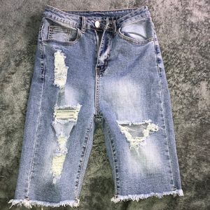 jean biker shorts ?